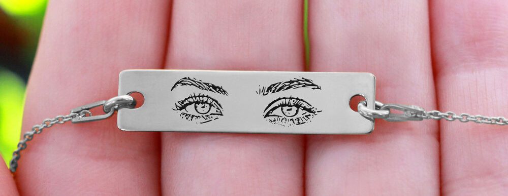 bratari cuplu femeie si barbat cu gravura ochilor