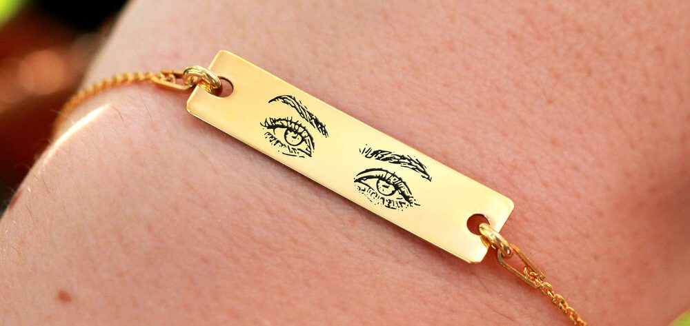 bratari cuplu femeie si barbat cu gravura ochilor